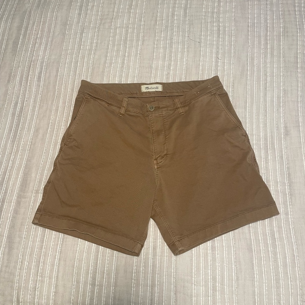 Madewell Brown Flat Front Shorts